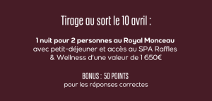 1 séjour d'une nuit pour 2 personnes au Royal Monceau 5* à Paris (75) valeur 1 650 €