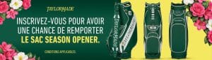 Sac de golf Season Opener TaylorMade premium offert par le réseau LeClub golf ⛳