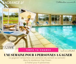 1 semaine dans la résidence Cap Green à Frehel pour 4 valeur 1 200 €
