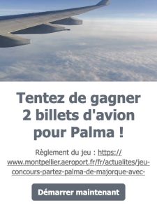 1 lot de 2 vols A/R pour Palma de Majorque (avec parking) valeur 560 €