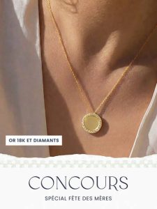 1 collier en or jaune 18 carats et diamants