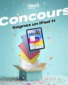1 tablette Apple iPad 11 de la couleur de votre choix !