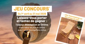 1 séjour de 3 nuits pour 2 en demi-pension avec location de voiture, vol en montgolfière, visites et dégustations dans la Drôme valeur 2 274 €