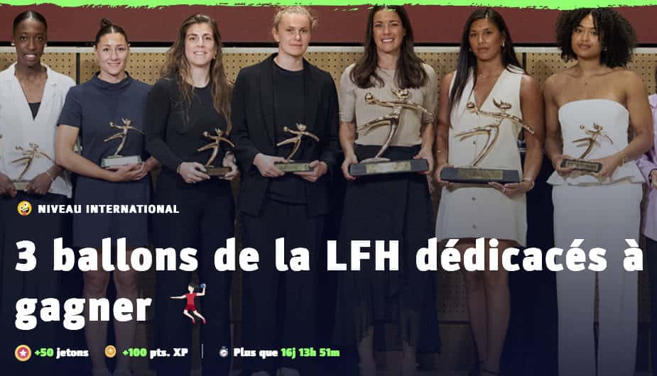 3 ballons de la LFH dédicacés par des joueuses de handball