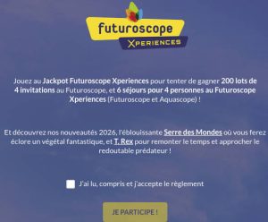 6 séjours pour 4 personnes au Futuroscope Xperiences valeur 640 €