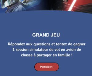 1 session simulateur de vol en avion de chasse en famille valeur 1 000 €