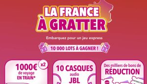 10 000 Lots à gagner : 1000€ de voyage en train, casques audio JBL, bons de réduction