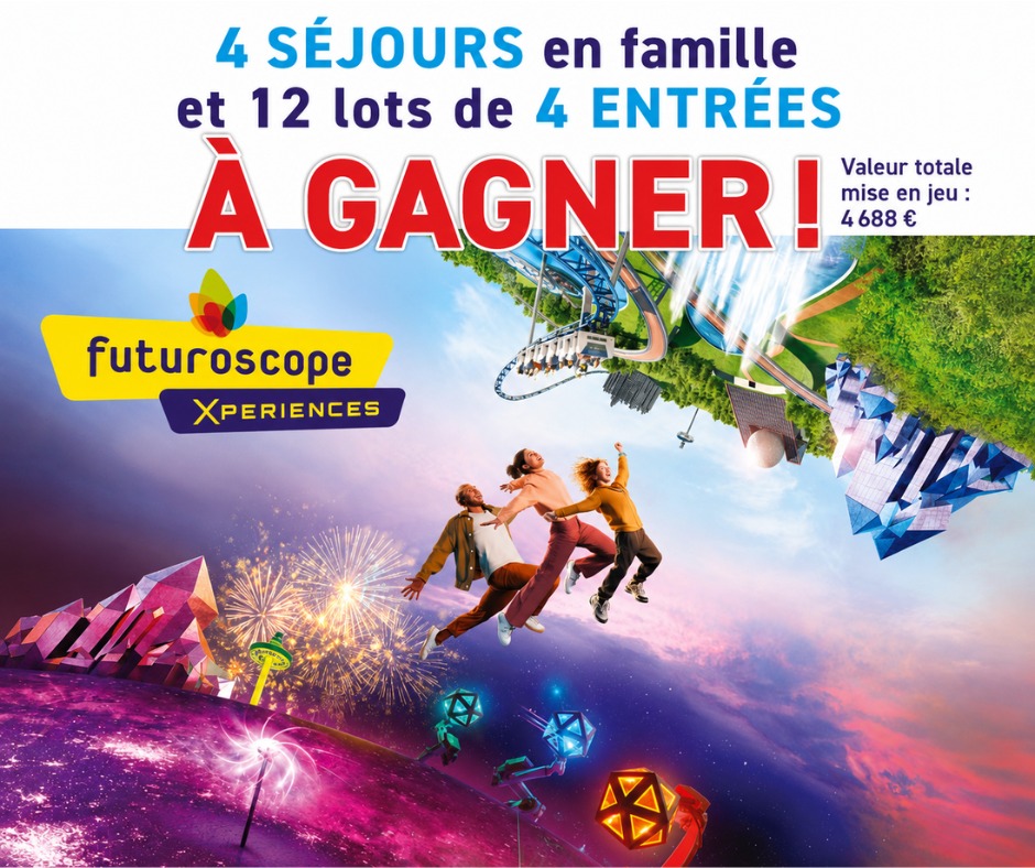 Un séjour de deux jours en famille au parc d'attractions du Futuroscope offert par Divertistore.