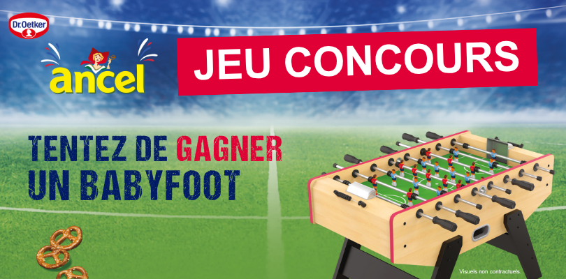 1 babyfoot pliable pour 2 à 4 joueurs, valeur 300 €