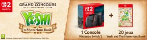 1 console Nintendo Switch 2 et les jeux Yoshi and The Mysterious Book valeur 539 €