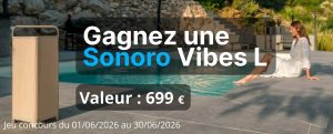 1 enceinte bluetooth Sonoro Vibes L valeur 699 €