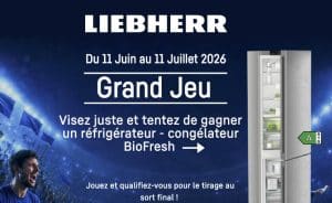 1 réfrigérateur-congélateur BioFresh Liebherr valeur 1 999 €