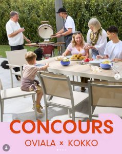 1 table extensible Tivoli + 8 chaises et 1 barbecue KOKKO Kamado