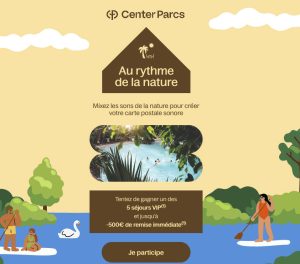5 séjours pour 4 personnes à Center Parcs valeur 750 €