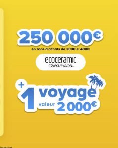 1 bon voyage d’une valeur de 2 000€