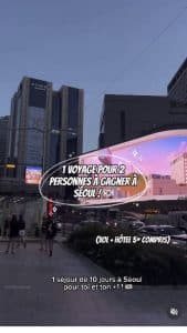 1 voyage à Séoul de 10 jours