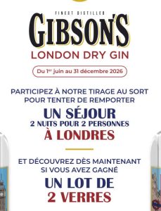 1 séjour de 3 jours pour 2 personnes à Londres valeur 500 €