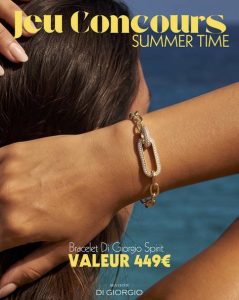 1 bracelet en argent 925 doré à l’Or jaune 18k de la collection Di Giorgio Spirit