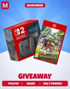 1 console Nintendo Switch 2 avec le jeu vidéo "Splatoon Raiders"