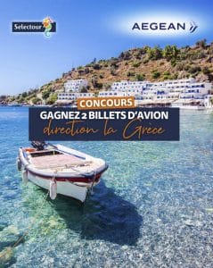 2 billets d'avion aller-retour pour la Grèce