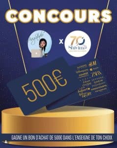 bon d'achat de 500 euros dans une enseigne au choix
