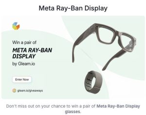 1 paire de lunettes Meta Ray-Ban Display
