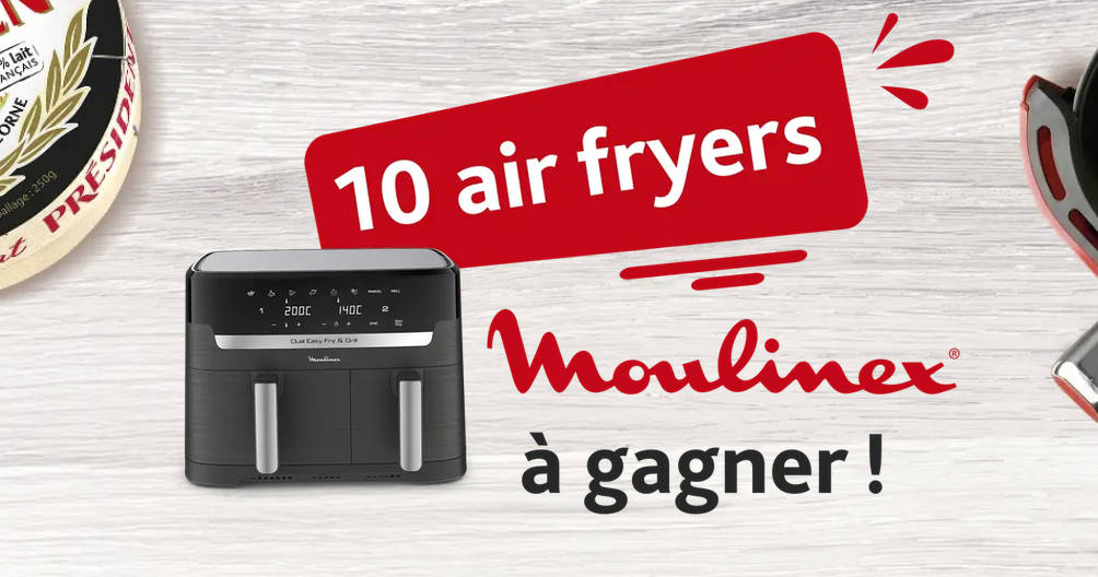 10 friteuses à air Moulinex valeur 179 €