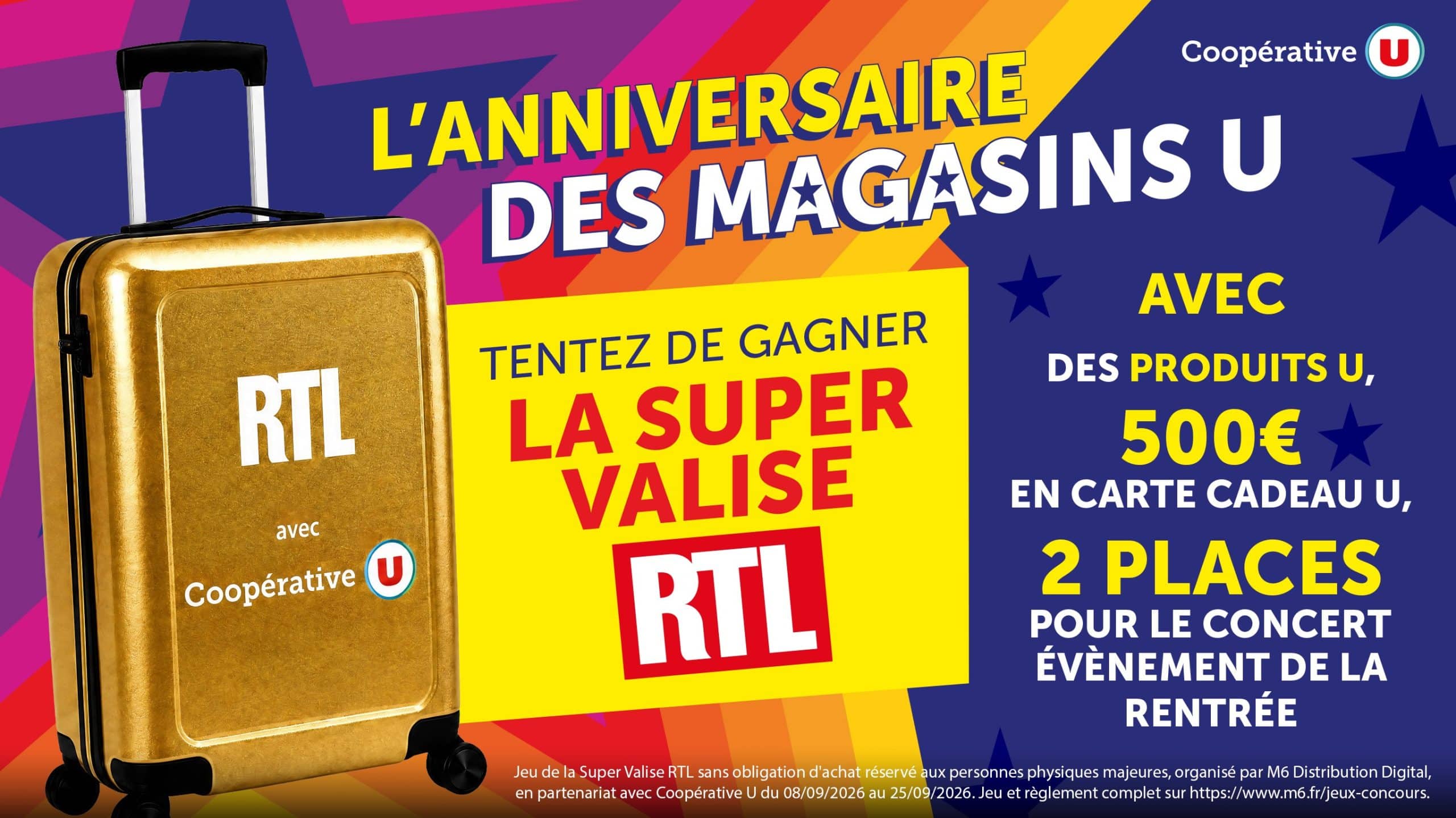 500€ en carte cadeau U