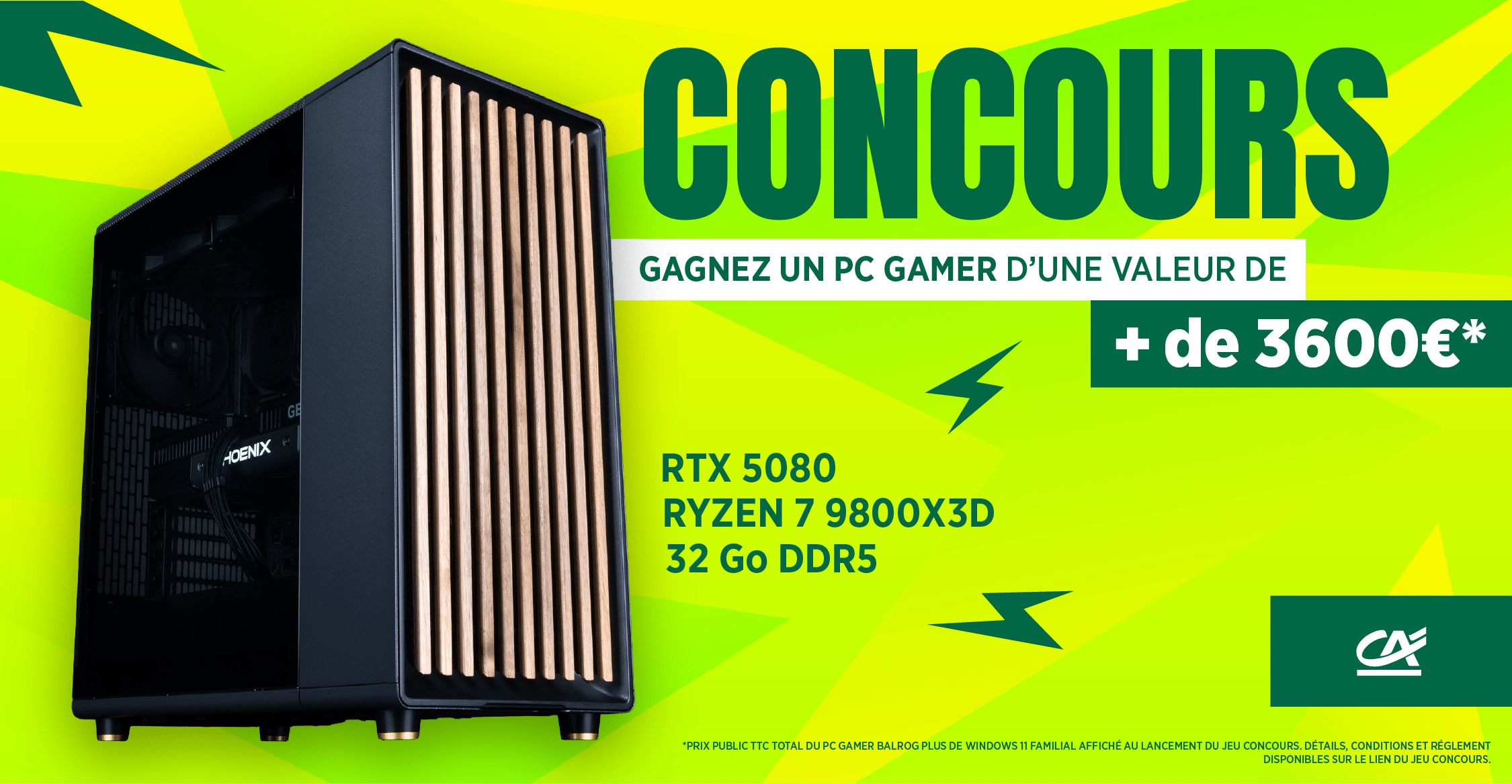 1 ordinateur PC Gamer Balrog valeur 3 619 €