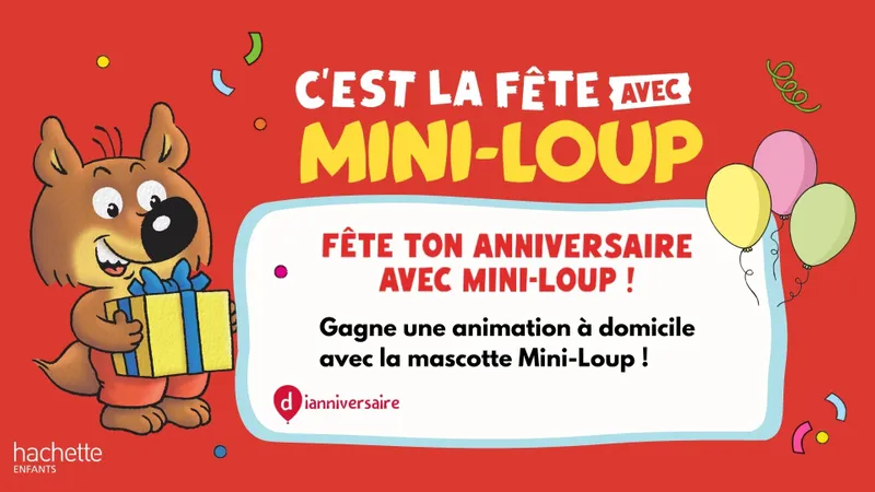 animation à domicile avec la mascotte Mini-Loup