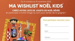 liste de souhaits de 5 produits